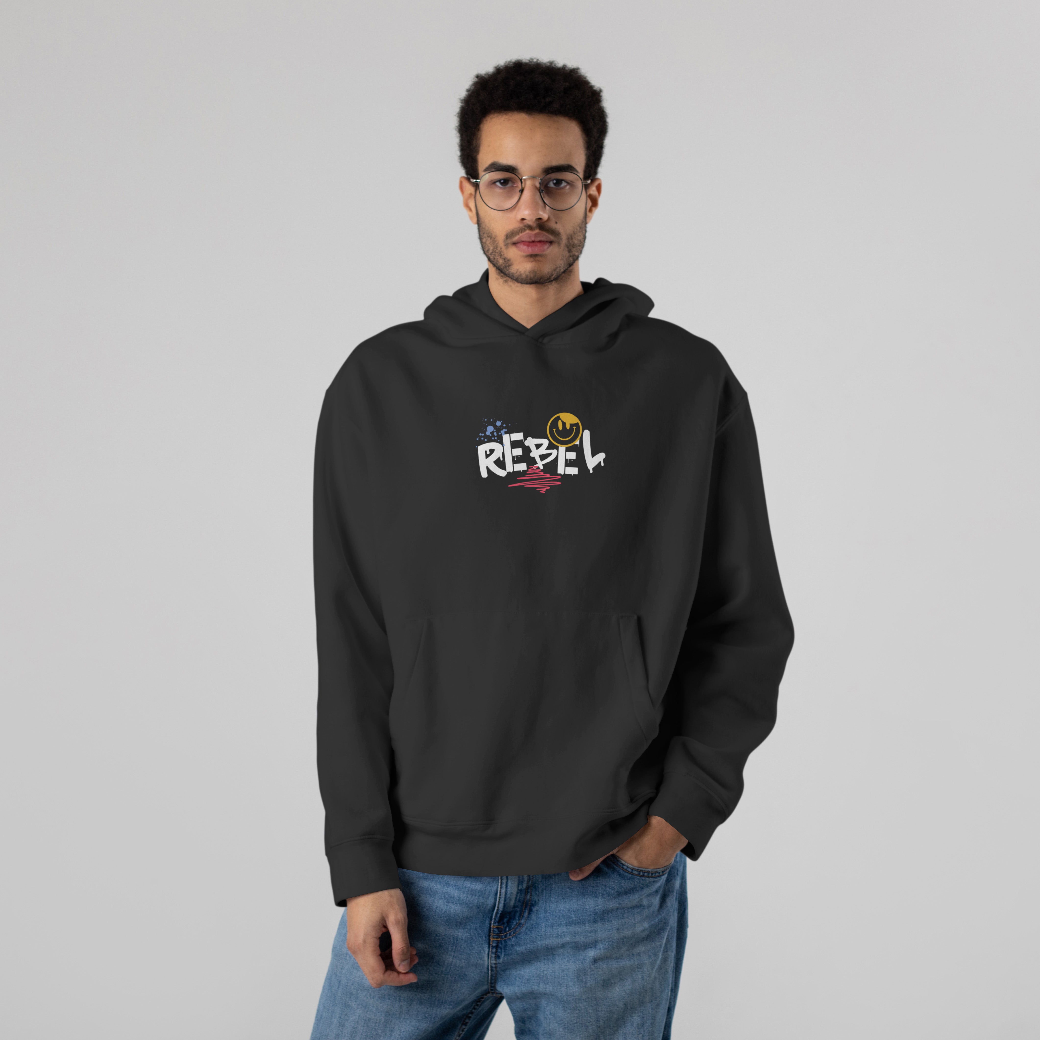 REBEL Premium Oversize Hoodie (Black)