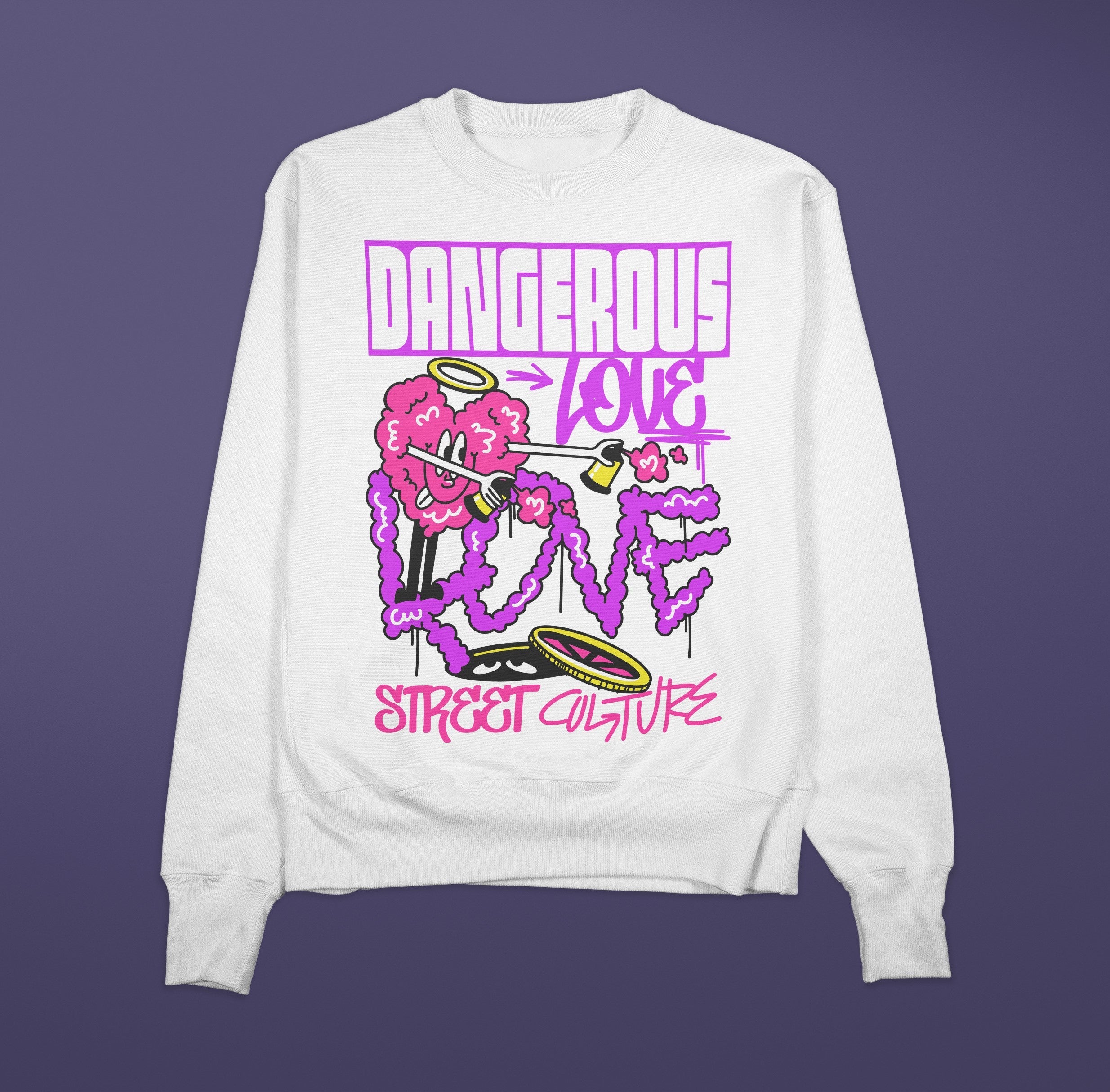 DANGEROUS Premium Sweatshirt (White)