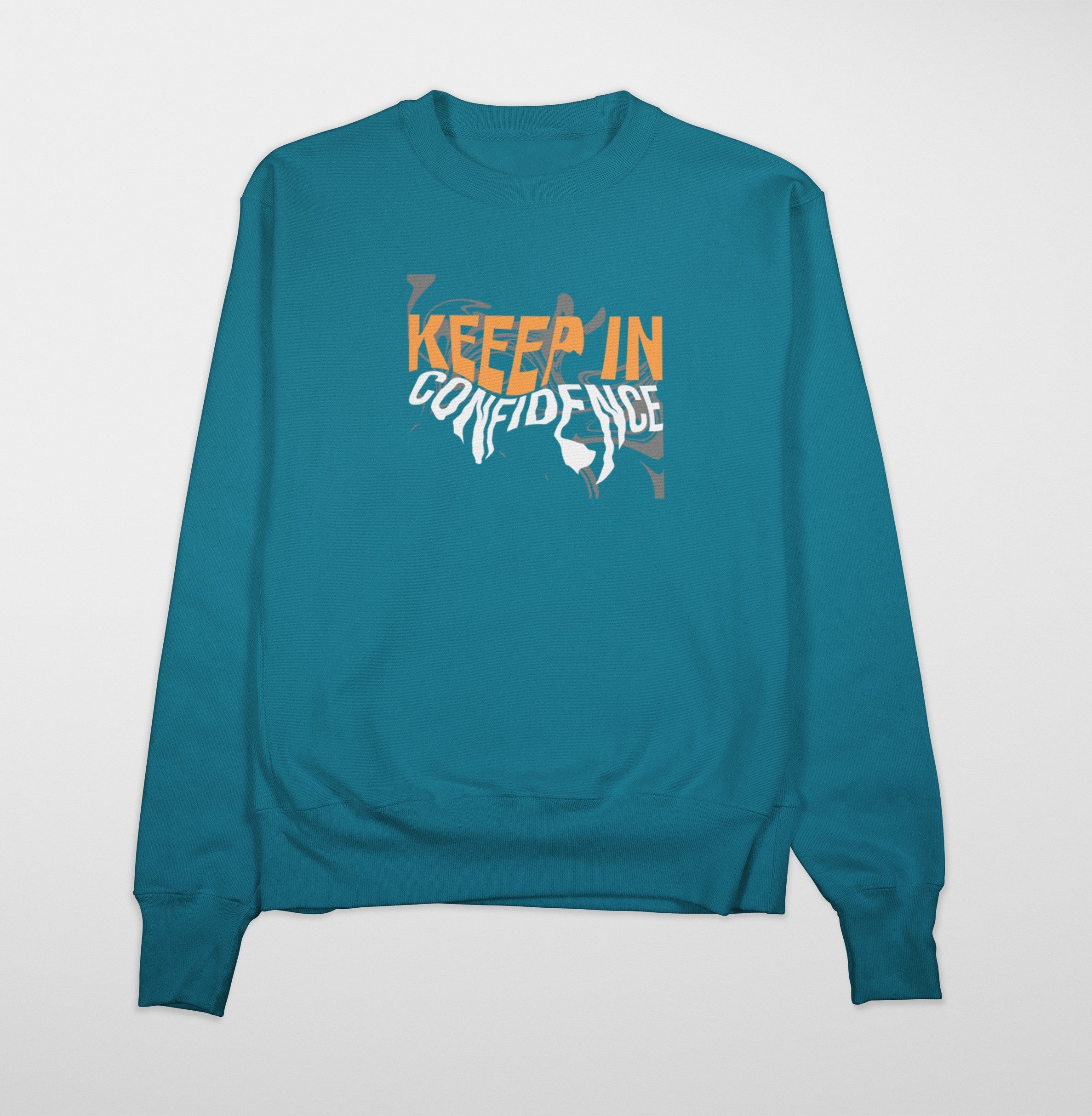 CONFIDENCE Premium Sweatshirt (Vrystal Teal)