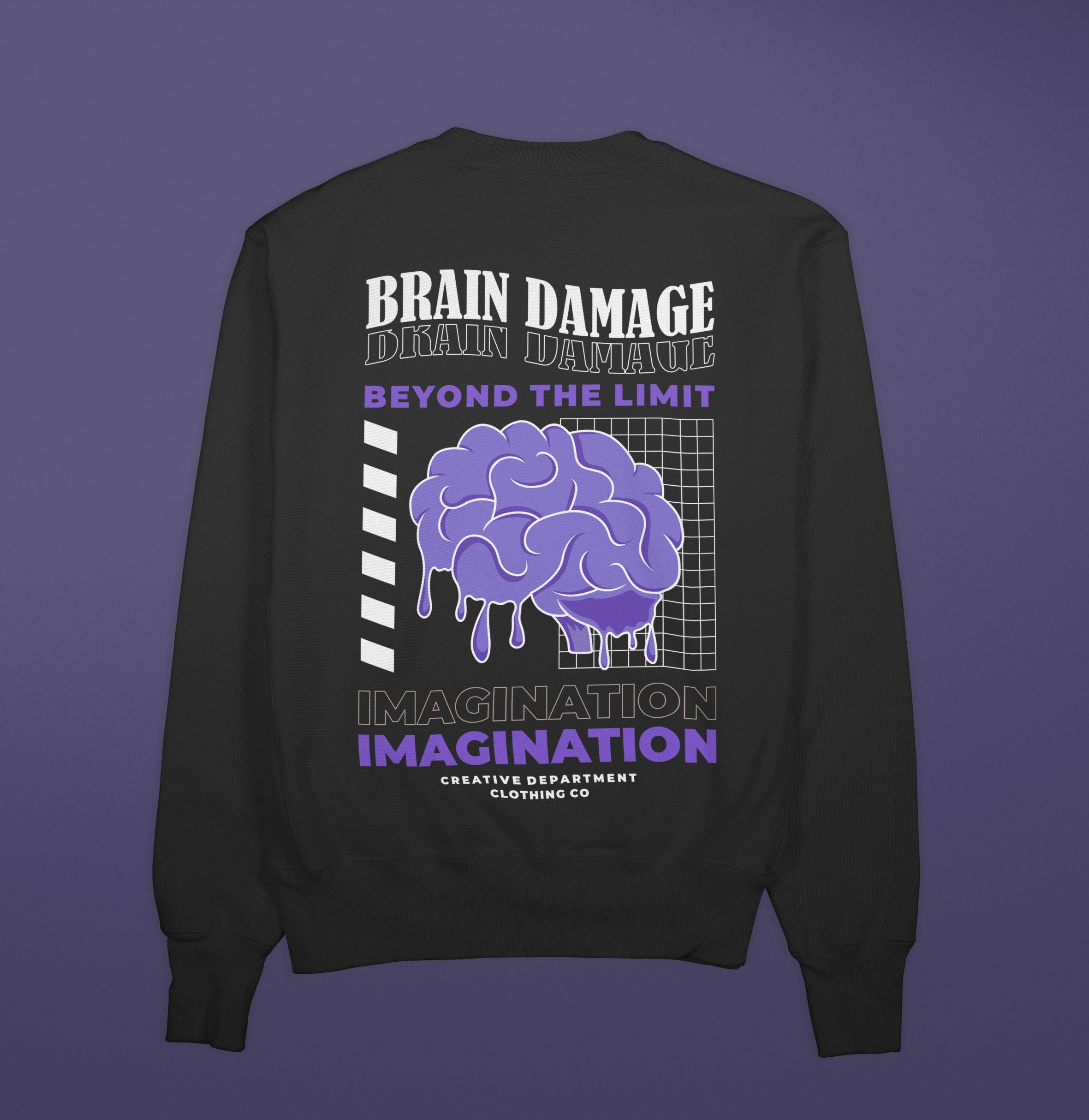 BRAIN DAMAGE Premium Sweatshirt (Black)