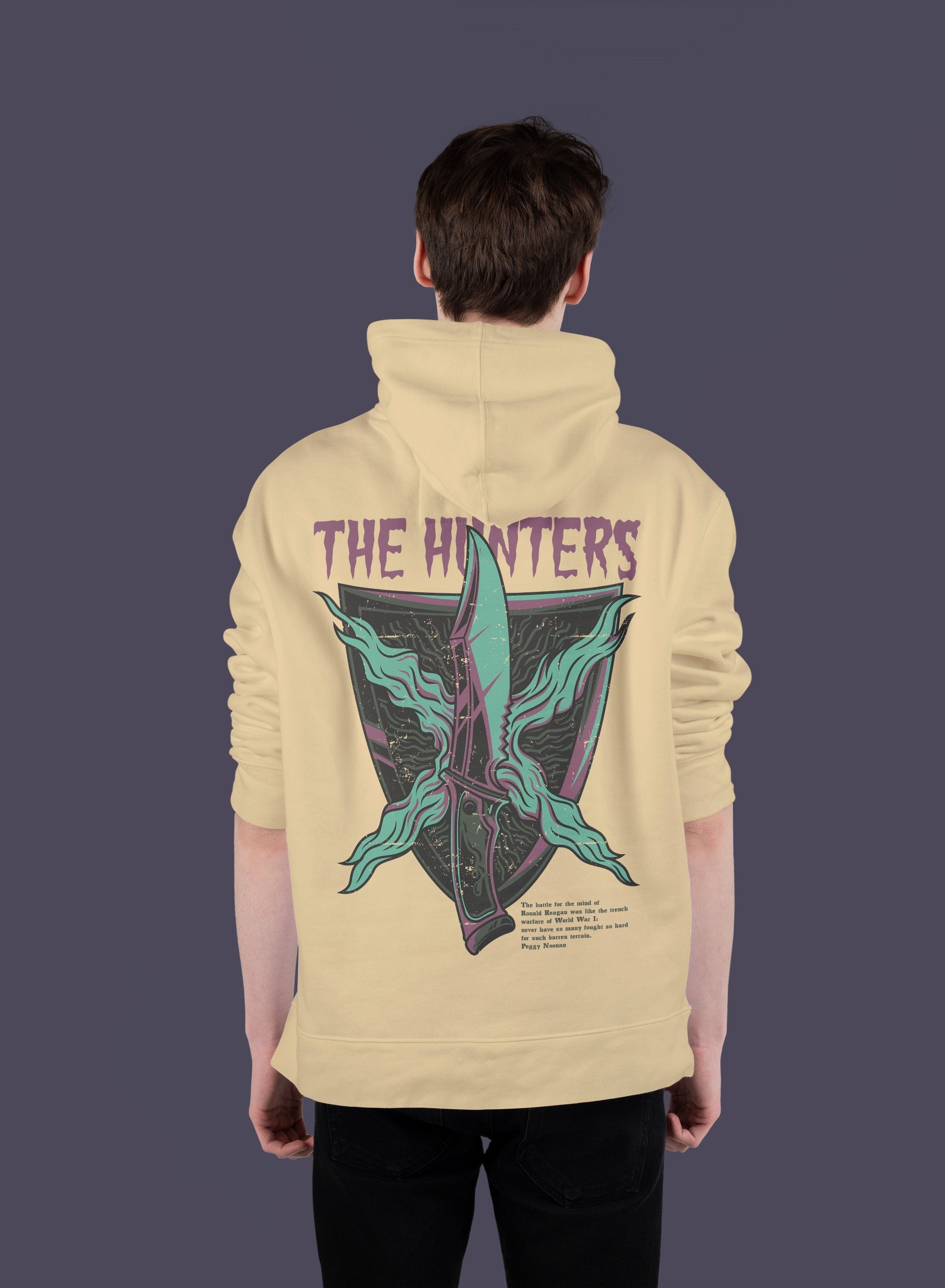 THE HUNTERS Ultra Premium Oversize Hoodie 350 GSM (Beige)