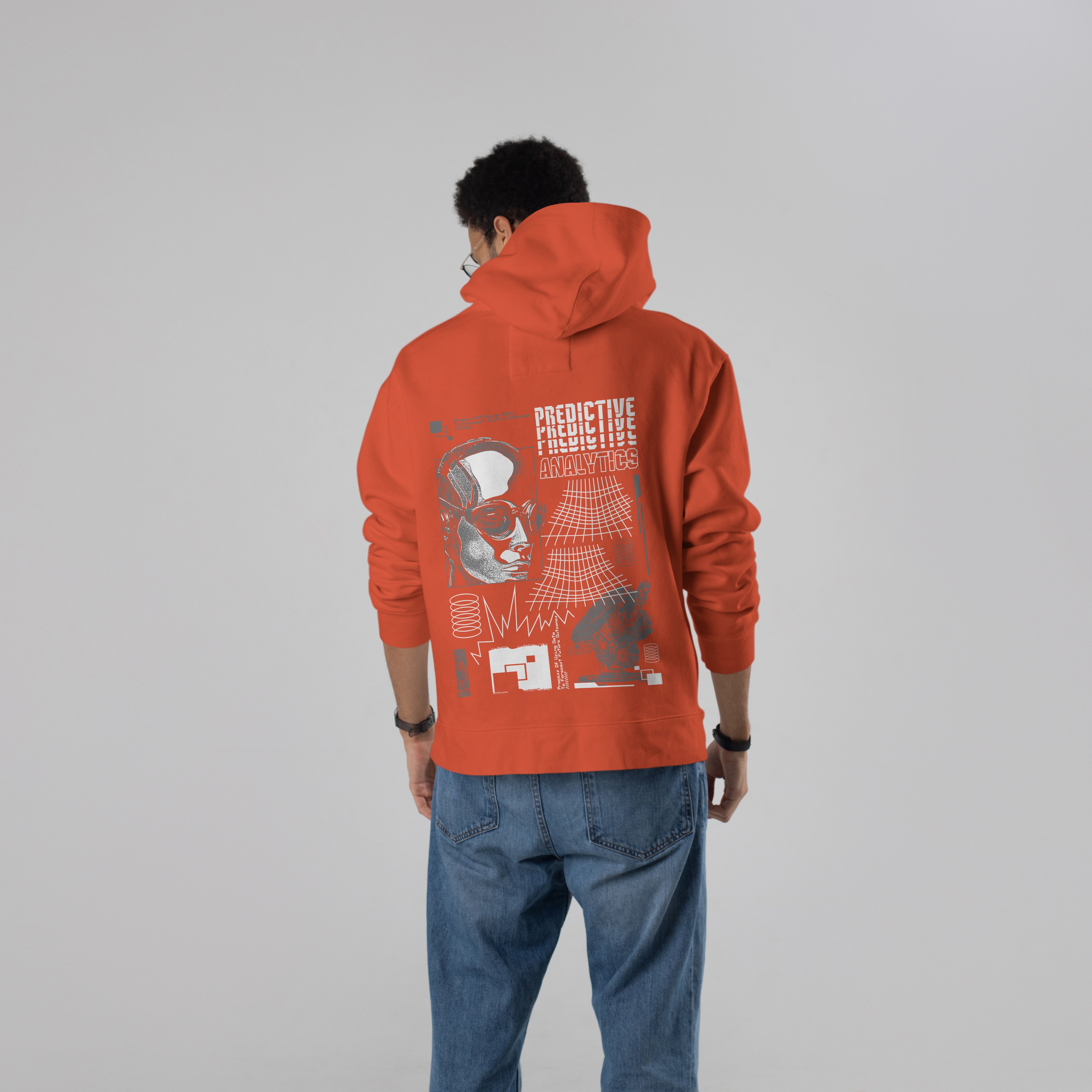 PREDICTIVE Premium Oversize Hoodie (Orange)