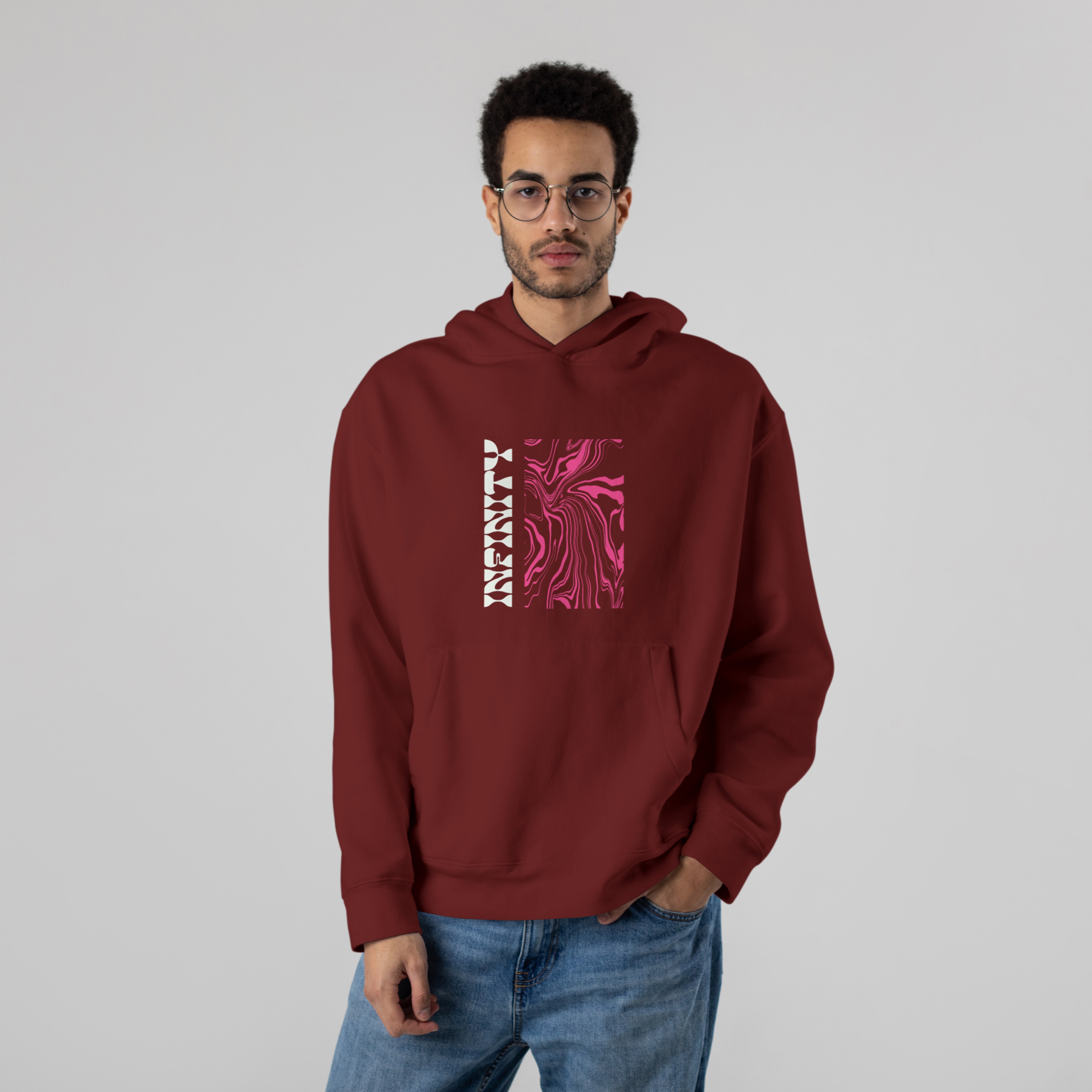 INFINITY Premium Oversize Hoodie (Maroon)