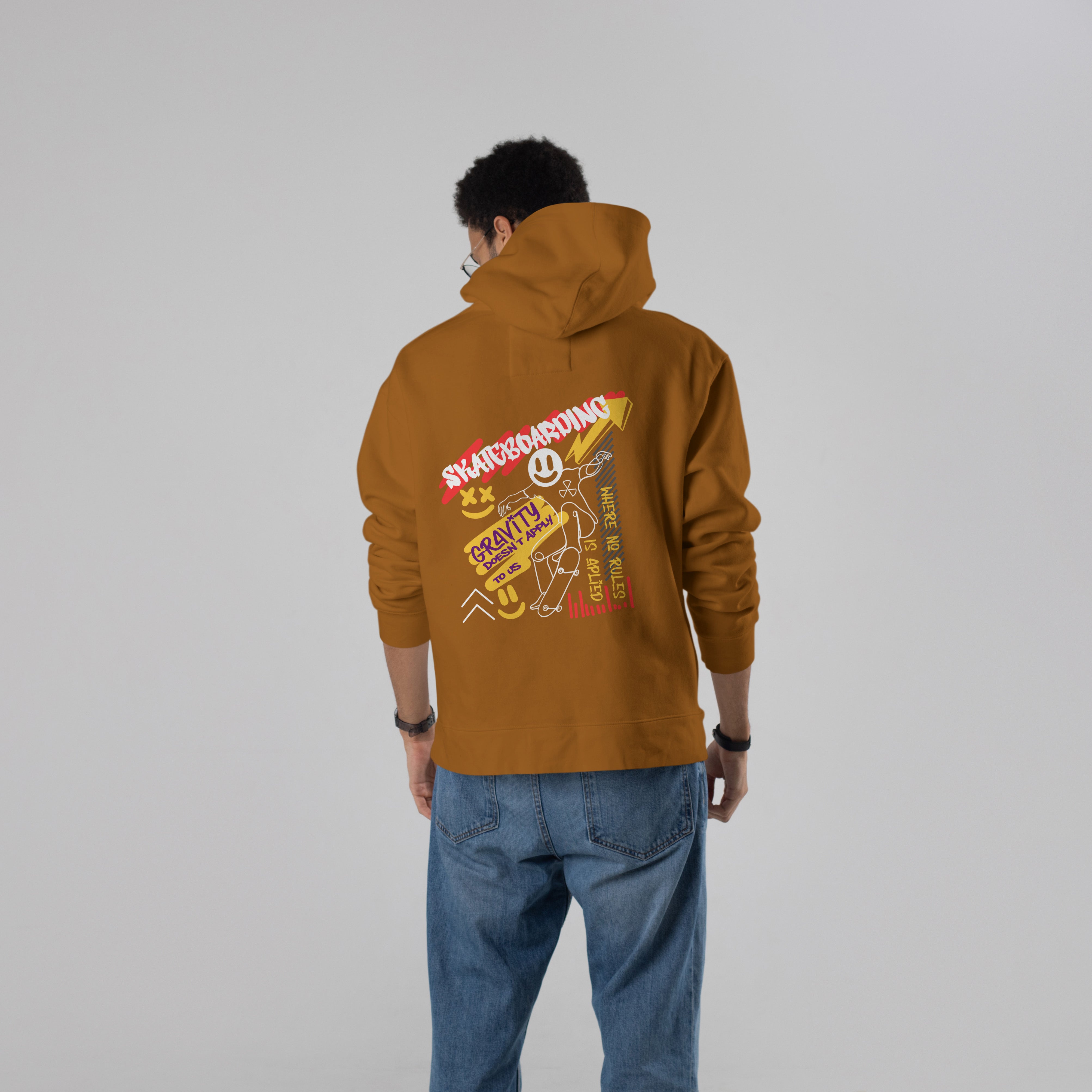 SKATEBOARD Premium Oversize Hoodie (Brown)