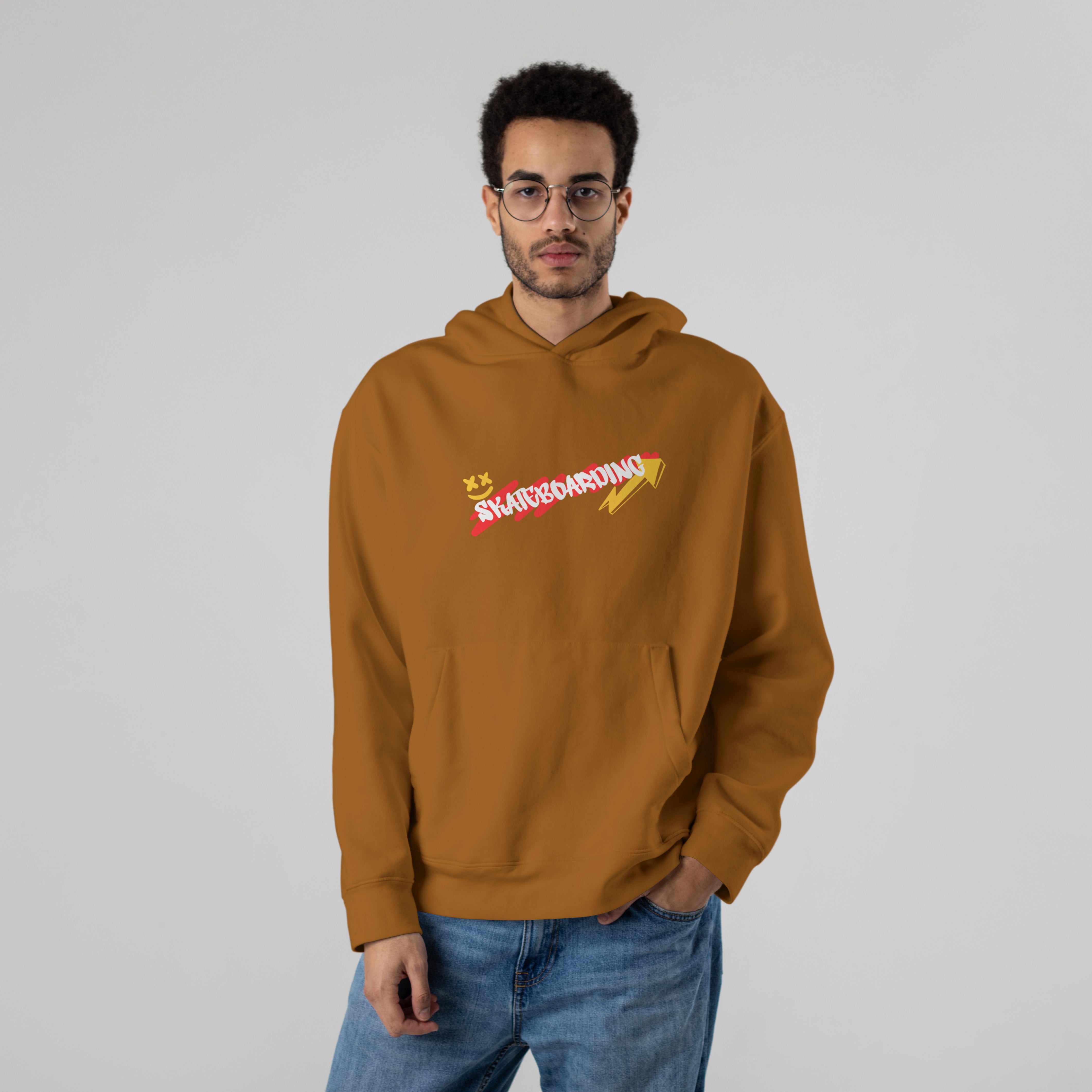 SKATEBOARD Premium Oversize Hoodie (Brown)